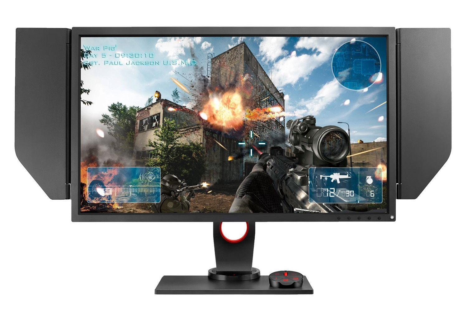 gaming monitor with crosshair overlay