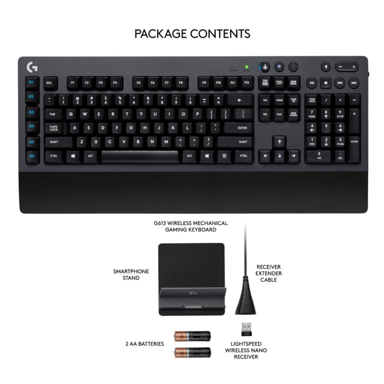 What's included in the Logitech G613 package